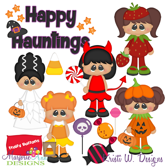 Trick Or Treat Girls SVG Cutting Files + Clipart - Click Image to Close